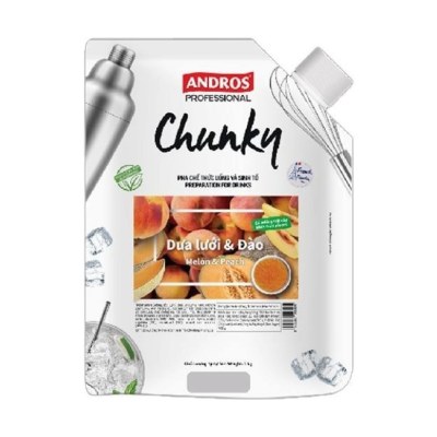 ANDROS PROFESSIONAL CHUNKY DƯA LƯỚI & ĐÀO TÚI 1KG/ MELON & PEACH CHUNKY